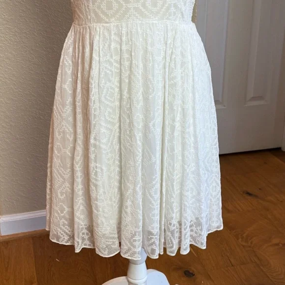 NWT Rebecca Minkoff Trixie Dress White Embroidered Sheer Partially Lined Sz 4 - Picture 11 of 16